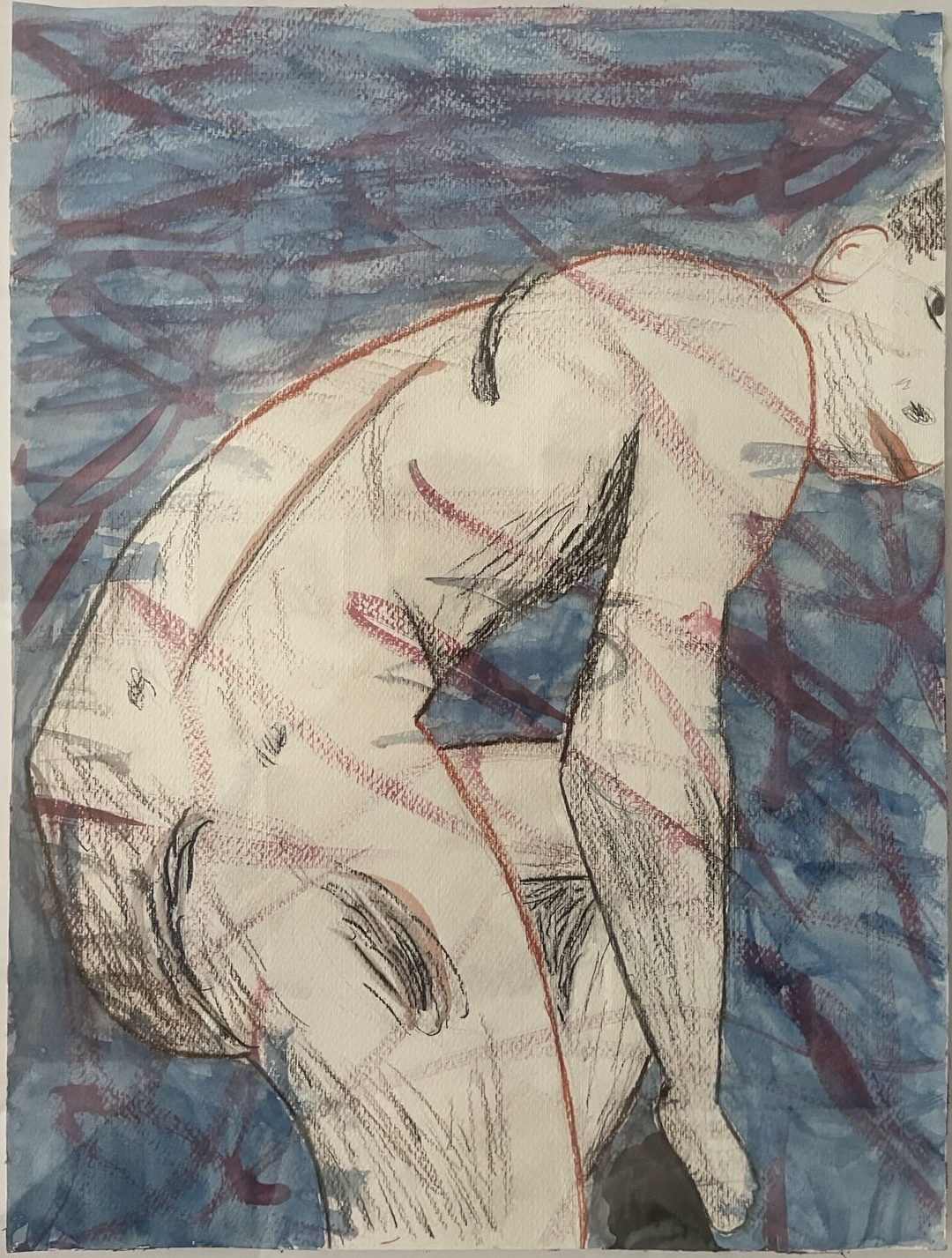 Blue figure painting
